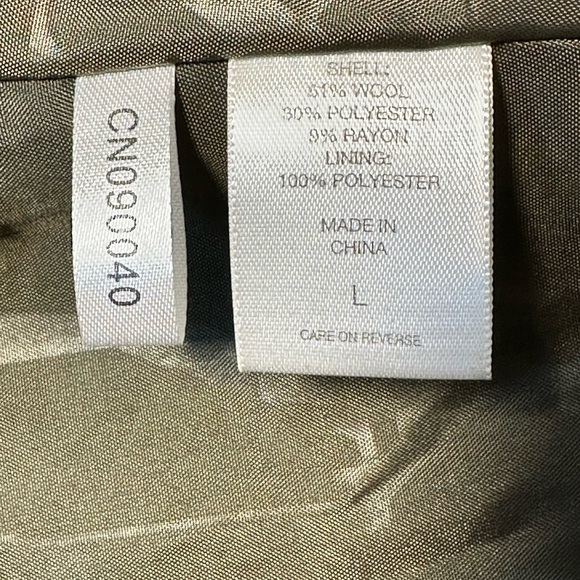 New York & Company Olive Trench Coat with Belt - Picture 11 of 13